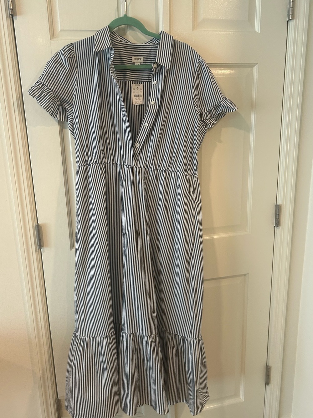 J. Crew Striped Midi Dress